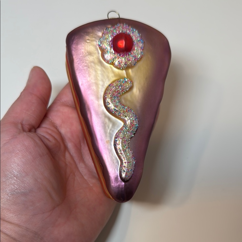 Vintage KS Germany Blown Glass Cake Ornament 4” - Picture 8 of 9